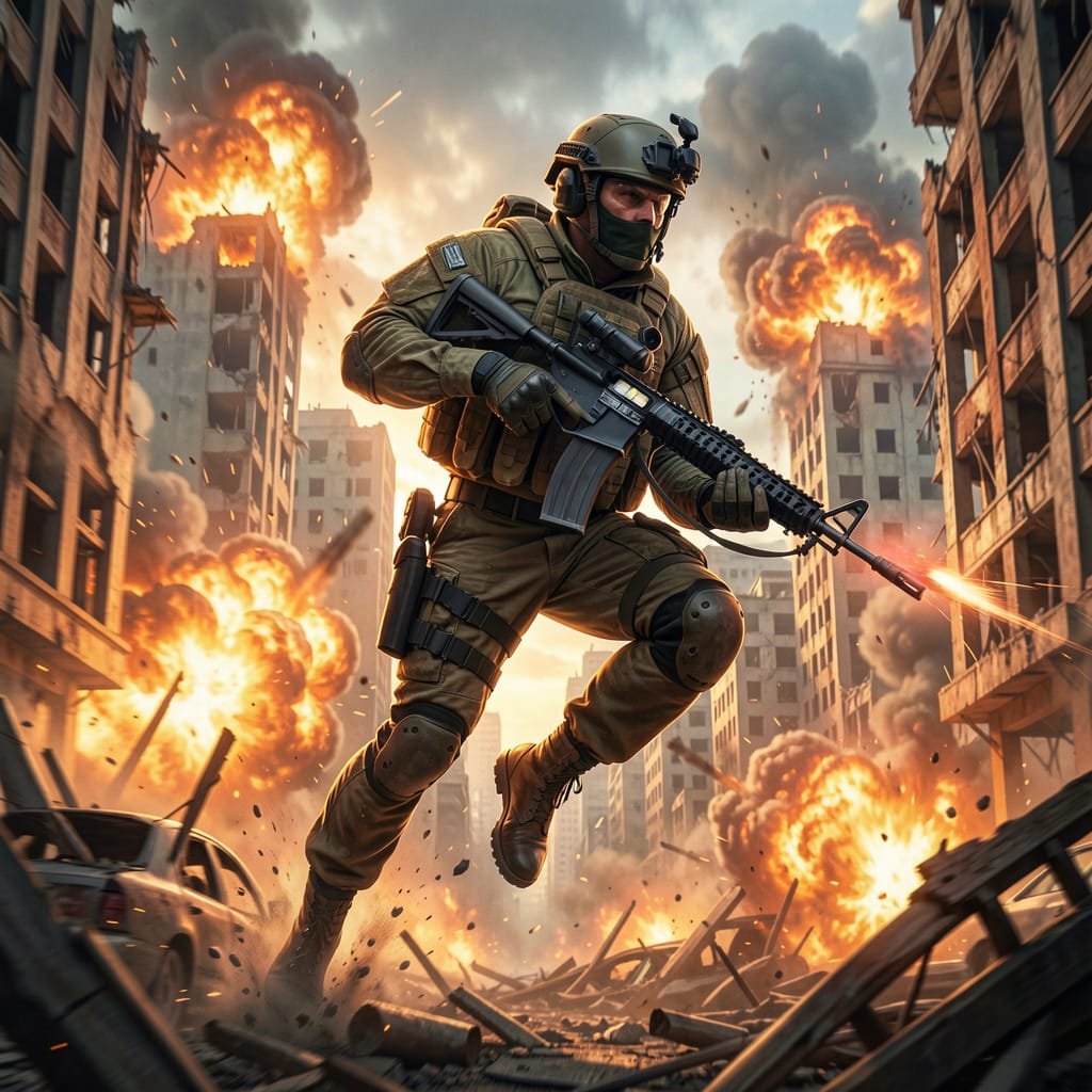 Skytespill på nett – illustrasjon