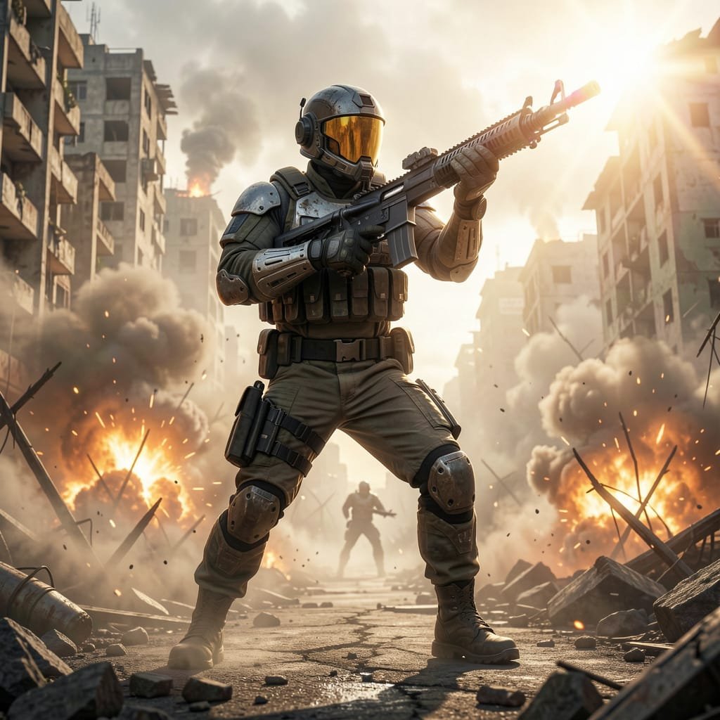 Skytespill på nett – illustrasjon