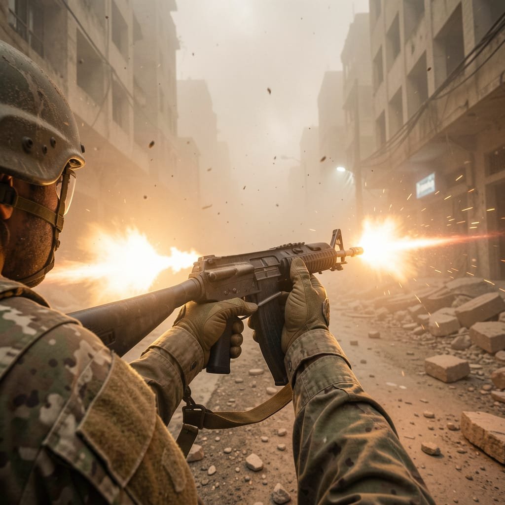 Skytespill på nett – illustrasjon